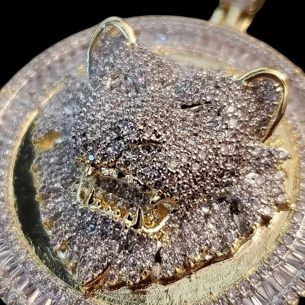 Bust Down Lion medallion necklace